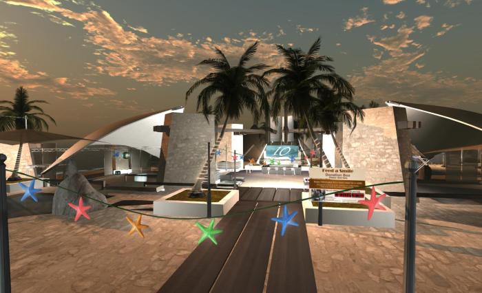 The stage area and dancefloor at the main SL10B by Us region